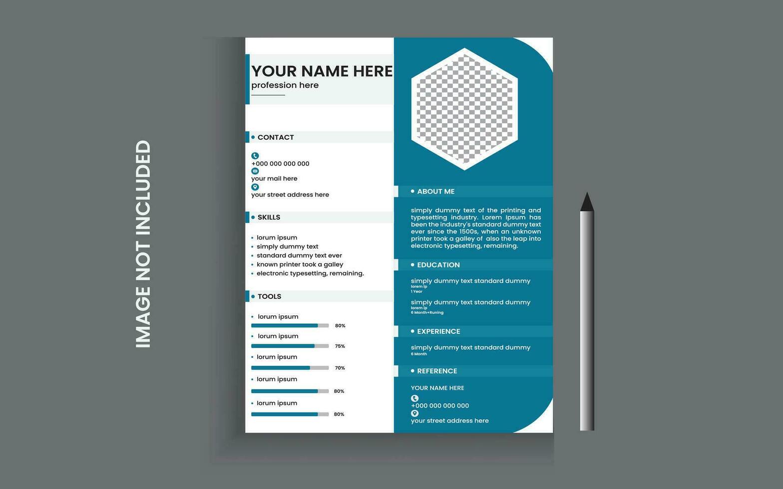 Créatif et Facile CV modèle conception vecteur