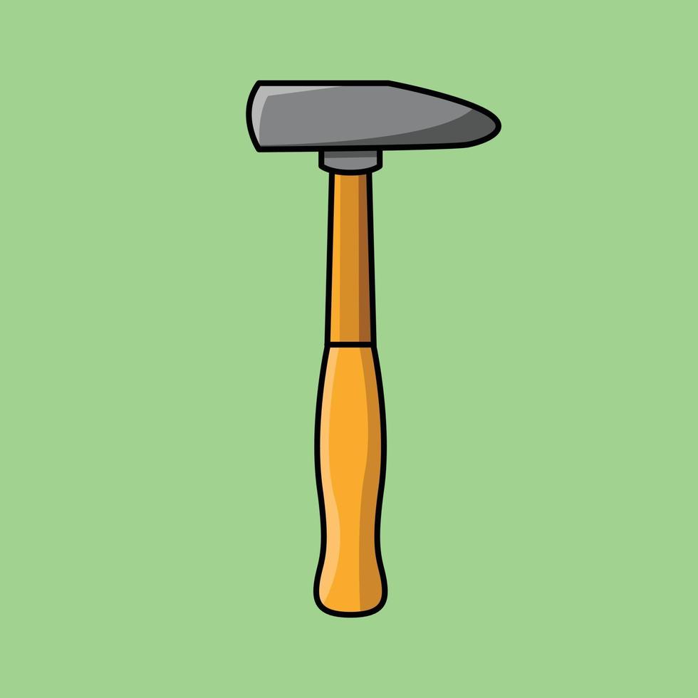 icône de vecteur de dessin animé de marteau de monteur de lignes