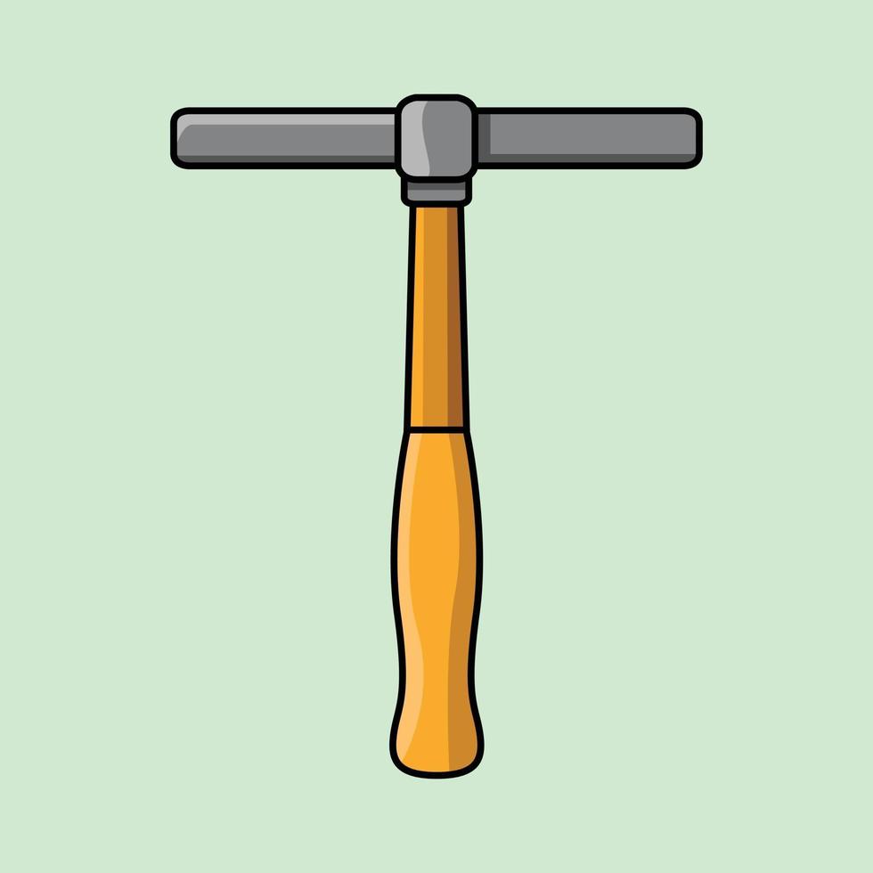 Ailroad spike maul hammer cartoon vector icon illustration