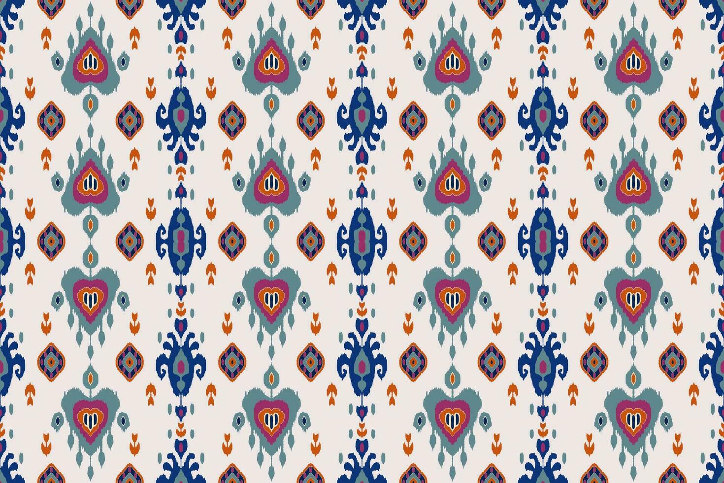 ikat tribal Indien sans couture modèle. ethnique aztèque en tissu tapis mandala ornement originaire de boho chevron textile.géométrique africain américain Oriental traditionnel vecteur illustrations. broderie style.