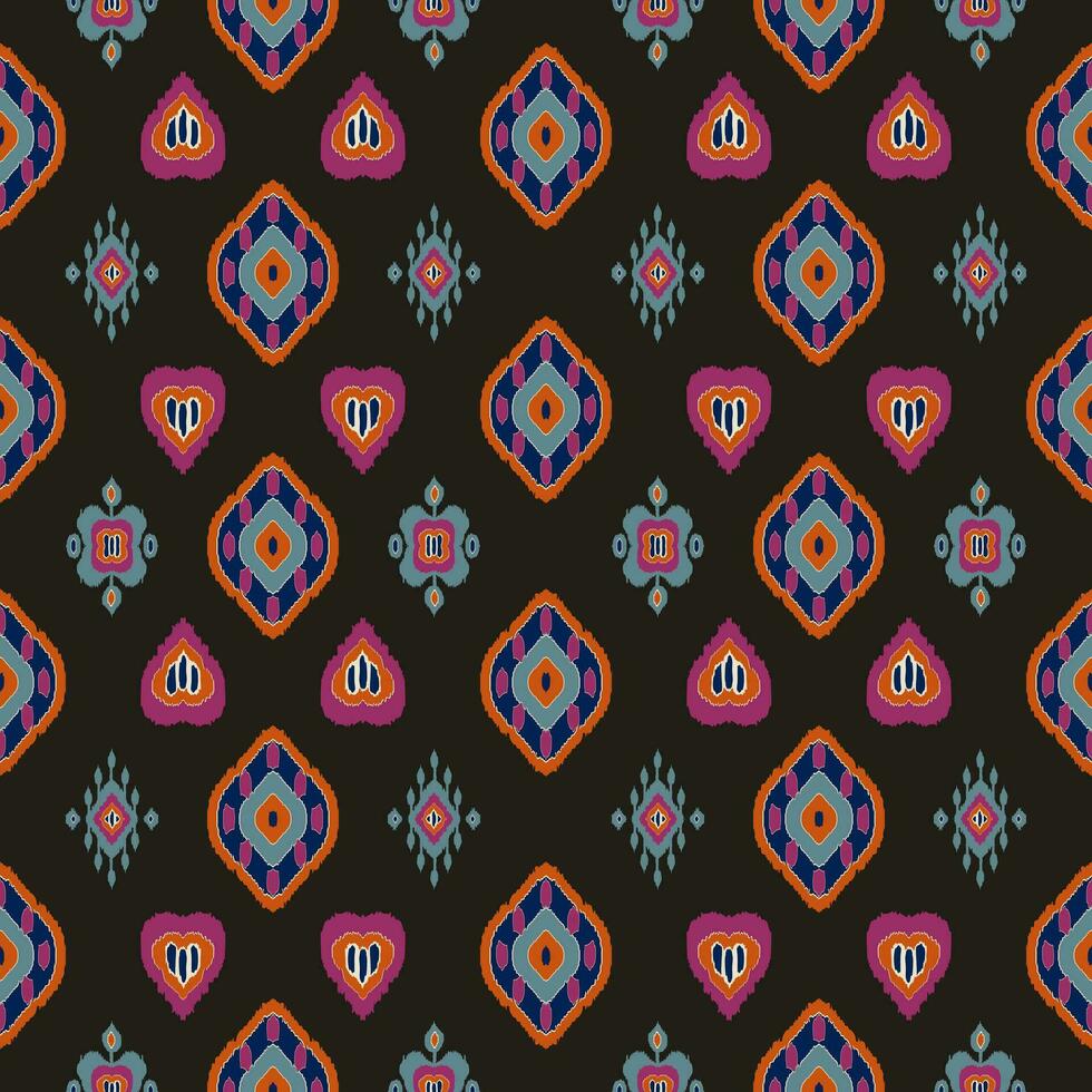 ikat tribal Indien sans couture modèle. ethnique aztèque en tissu tapis mandala ornement originaire de boho chevron textile.géométrique africain américain Oriental traditionnel vecteur illustrations. broderie style.