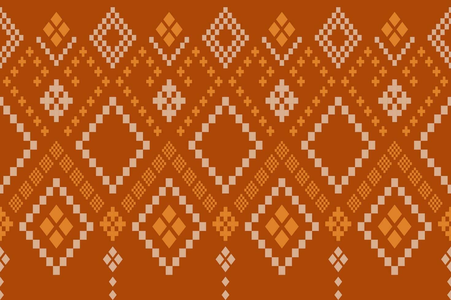 Orange millésimes traverser point traditionnel ethnique modèle paisley fleur ikat Contexte abstrait aztèque africain indonésien Indien sans couture modèle pour en tissu impression tissu robe tapis rideaux et sarong vecteur