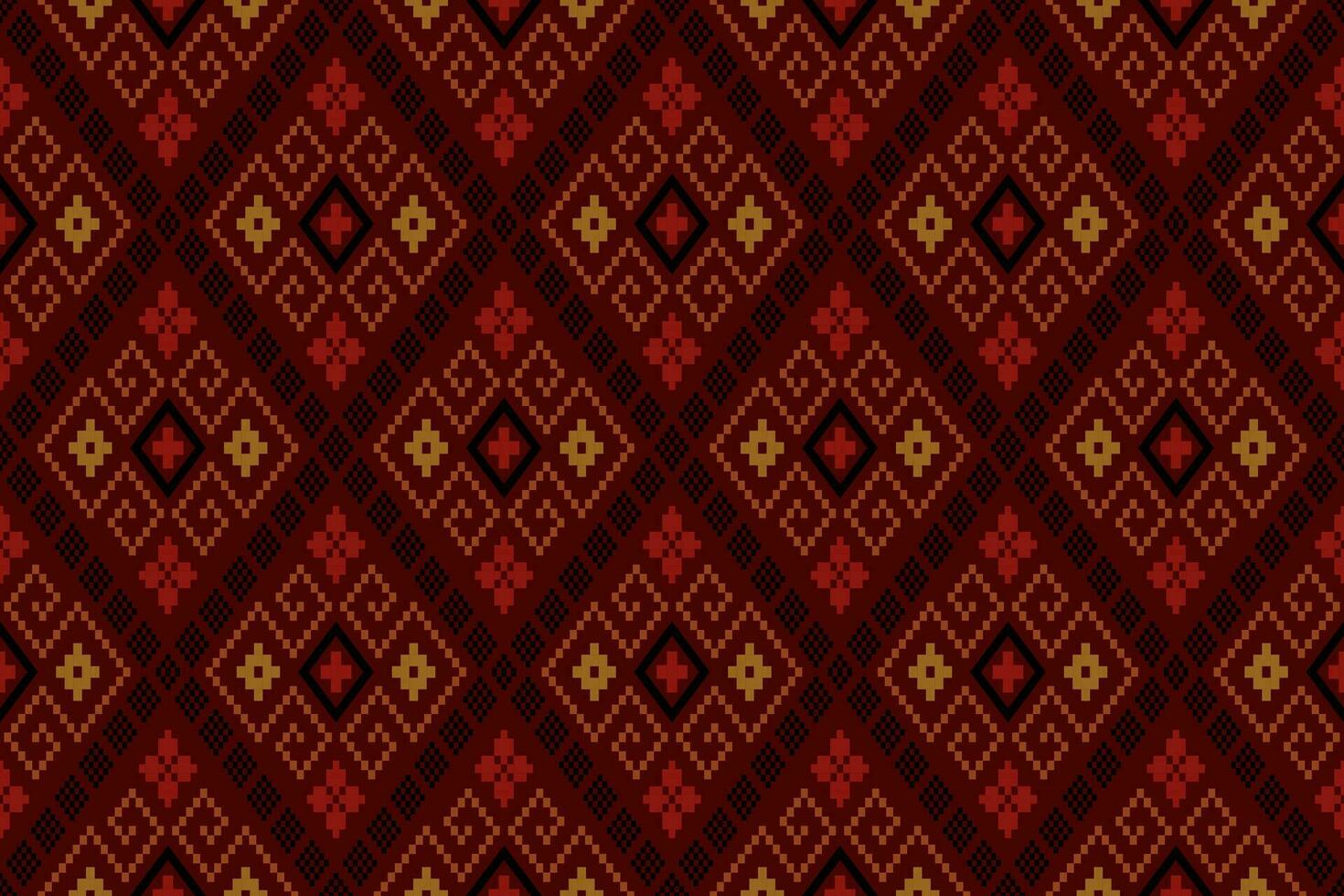 rouge traditionnel ethnique modèle paisley fleur ikat Contexte abstrait aztèque africain indonésien Indien sans couture modèle pour en tissu impression tissu robe tapis rideaux et sarong vecteur