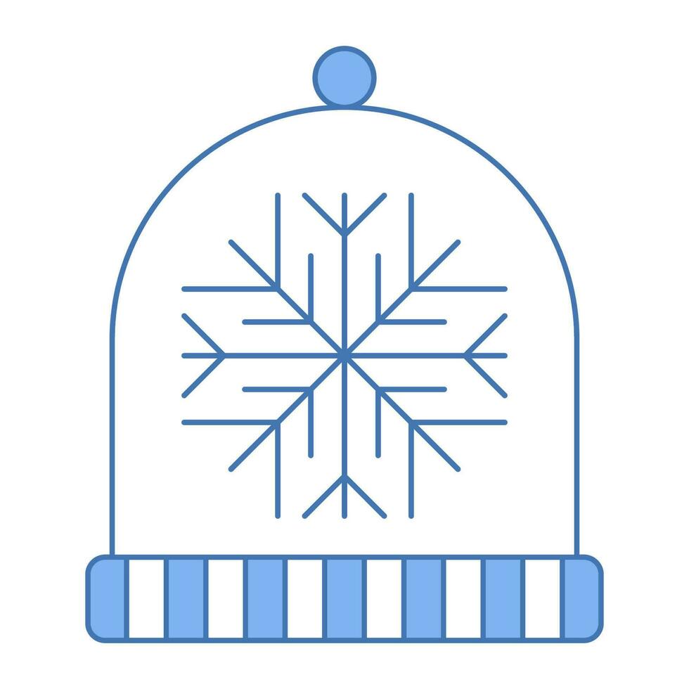 hiver chapeau avec flocon de neige vecteur illustration conception