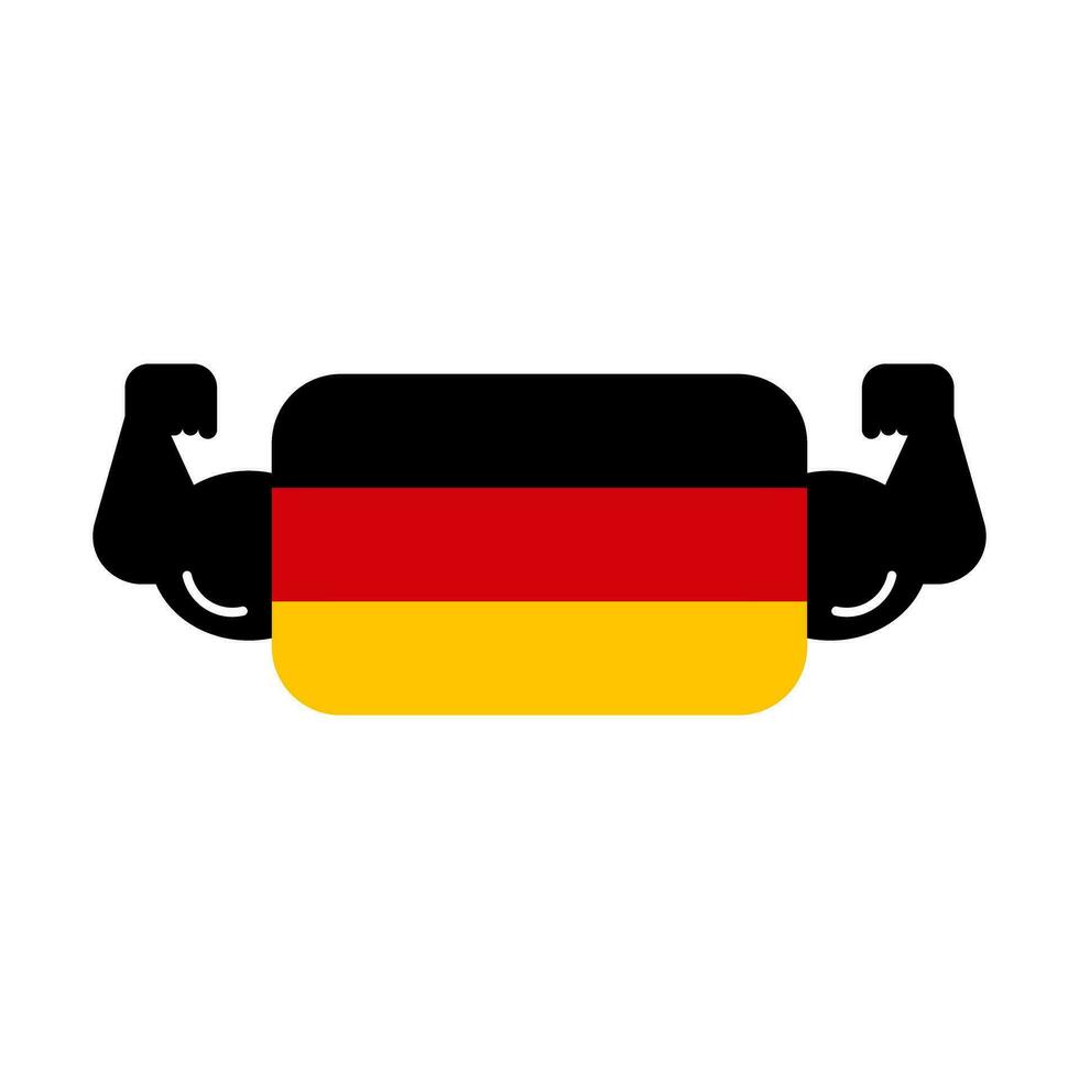 muscles et le allemand drapeau. allemand pouvoir. vecteur. vecteur