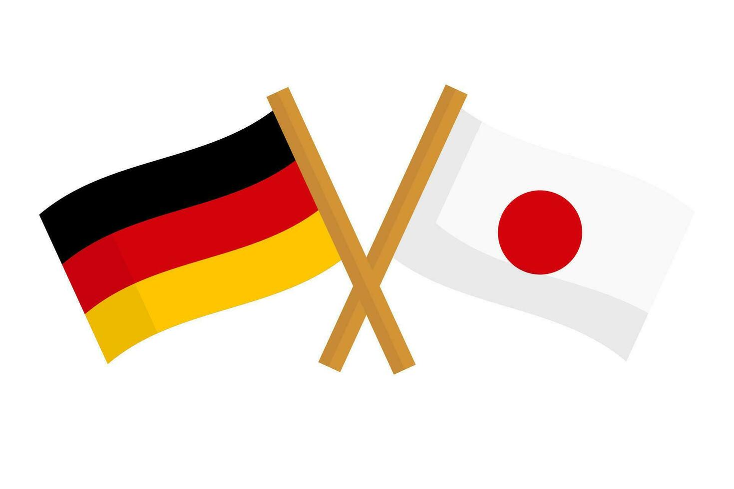 franchi allemand et Japonais drapeau Icônes. vecteur. vecteur