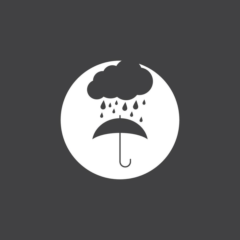 pluie icône et symbole vecteur modèle illustration