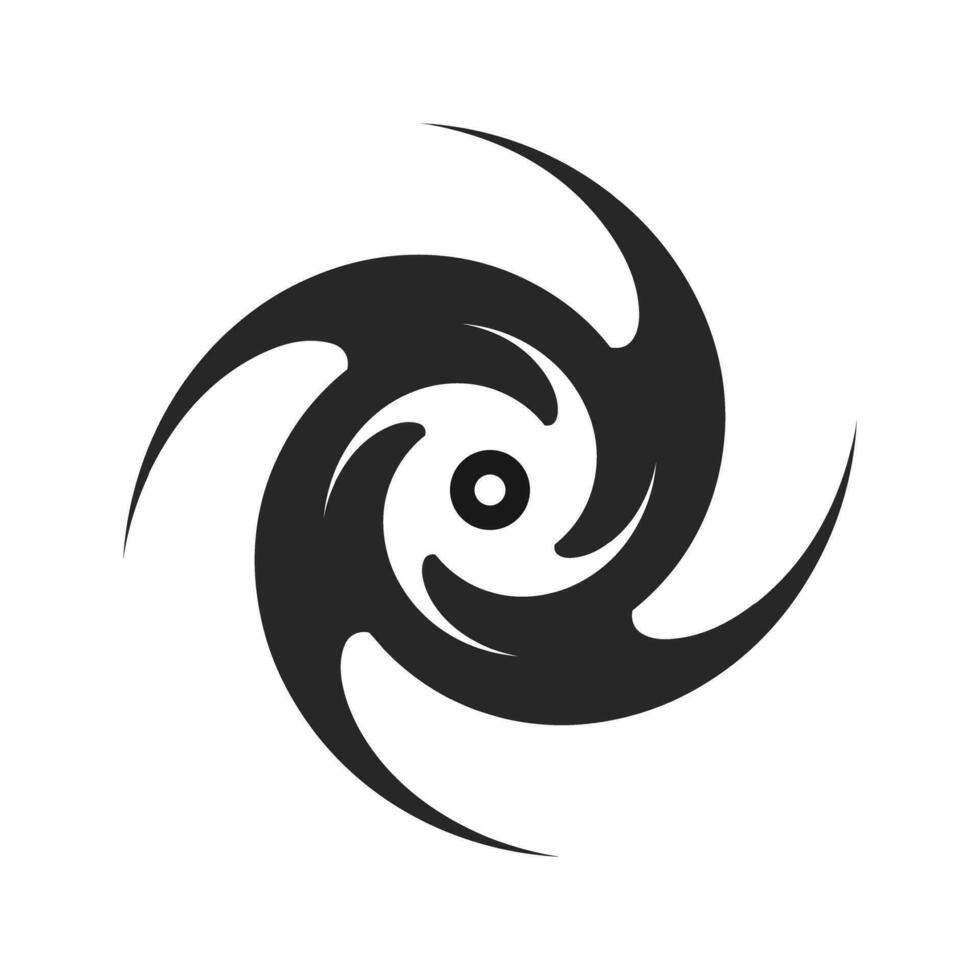 typhon ou ouragan silhouette icône. vecteur. vecteur