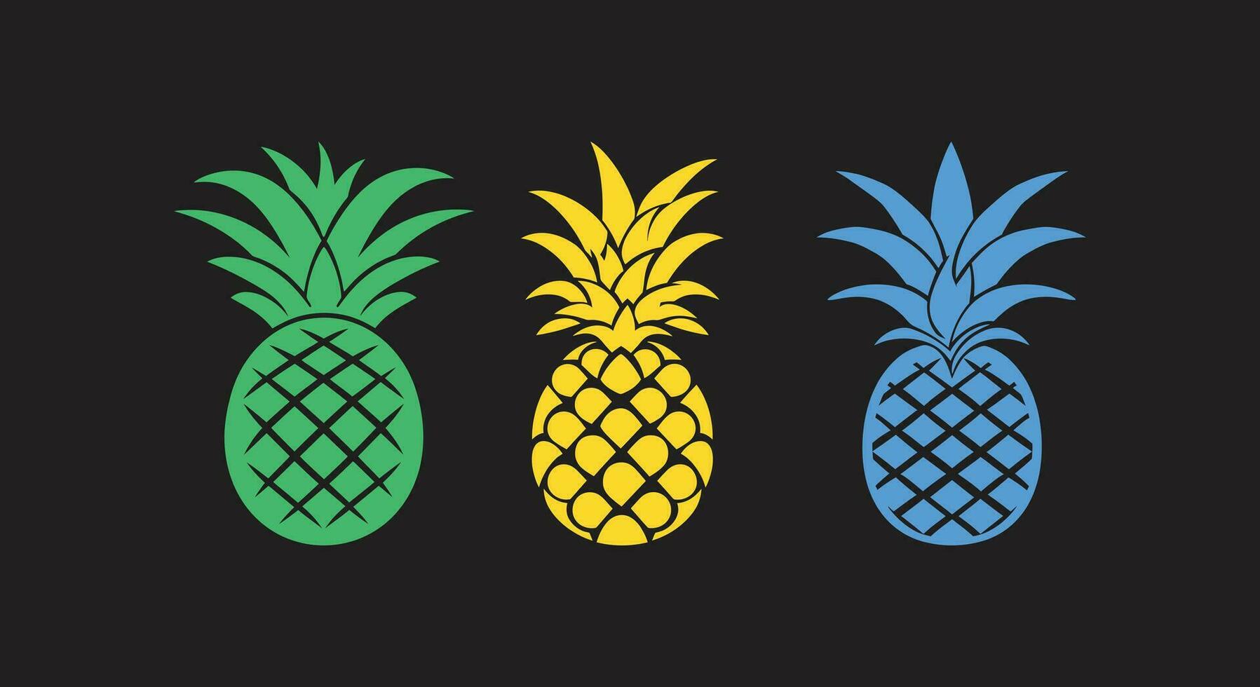 sucré symétrie ananas abstrait art vecteur