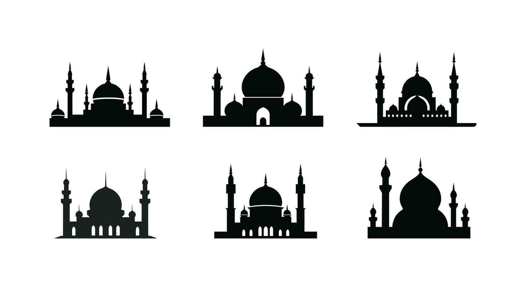 islamique architecture moderne mosquée conception vecteur