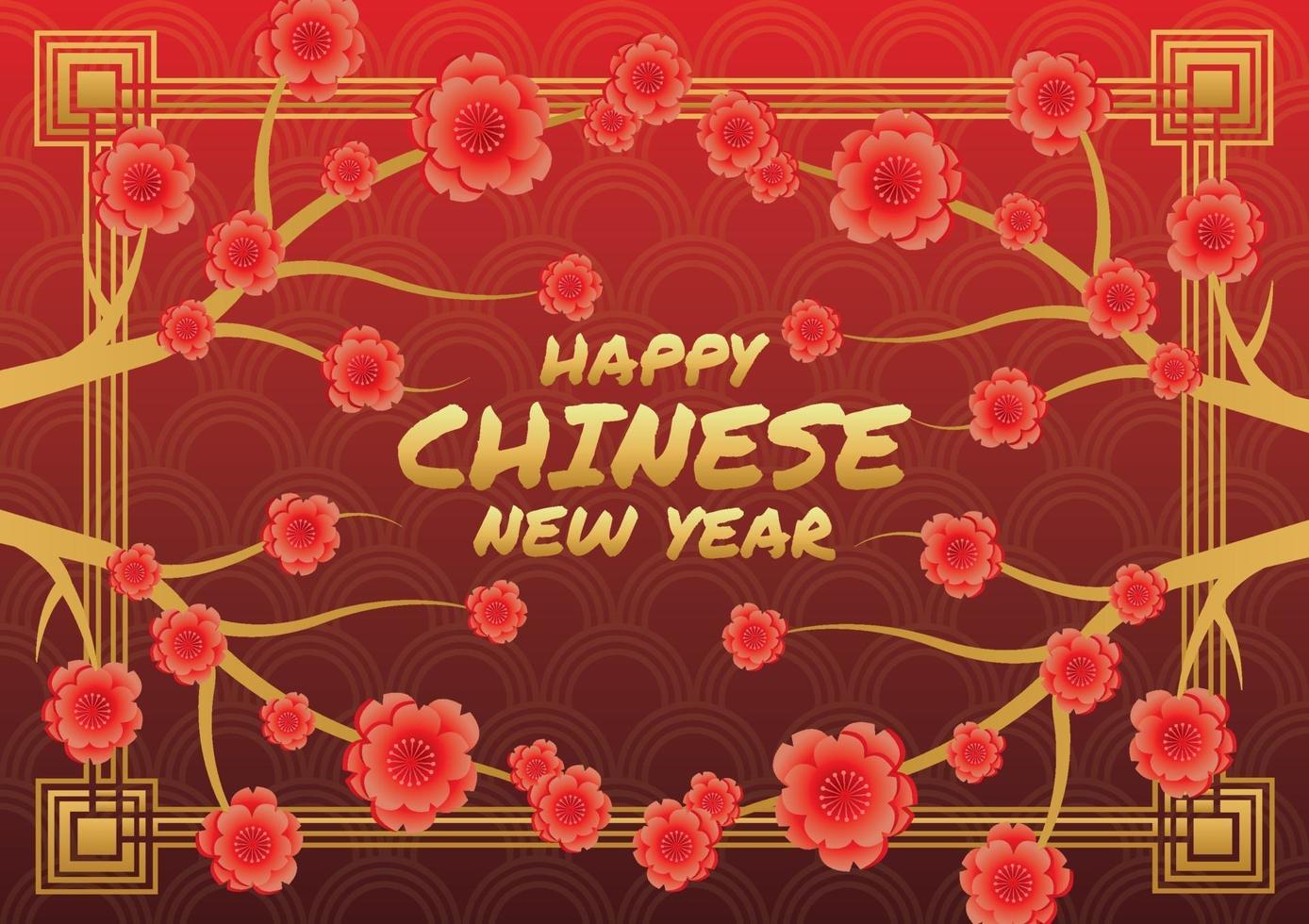 bannière de vecteur art nouvel an chinois