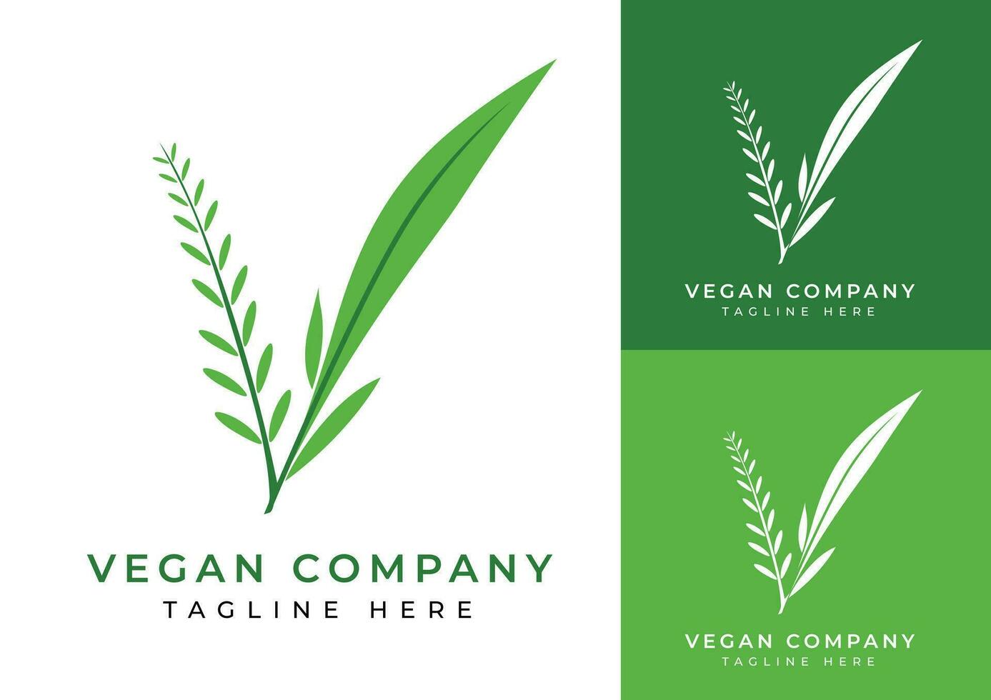 végétalien affaires logo modèle vecteur