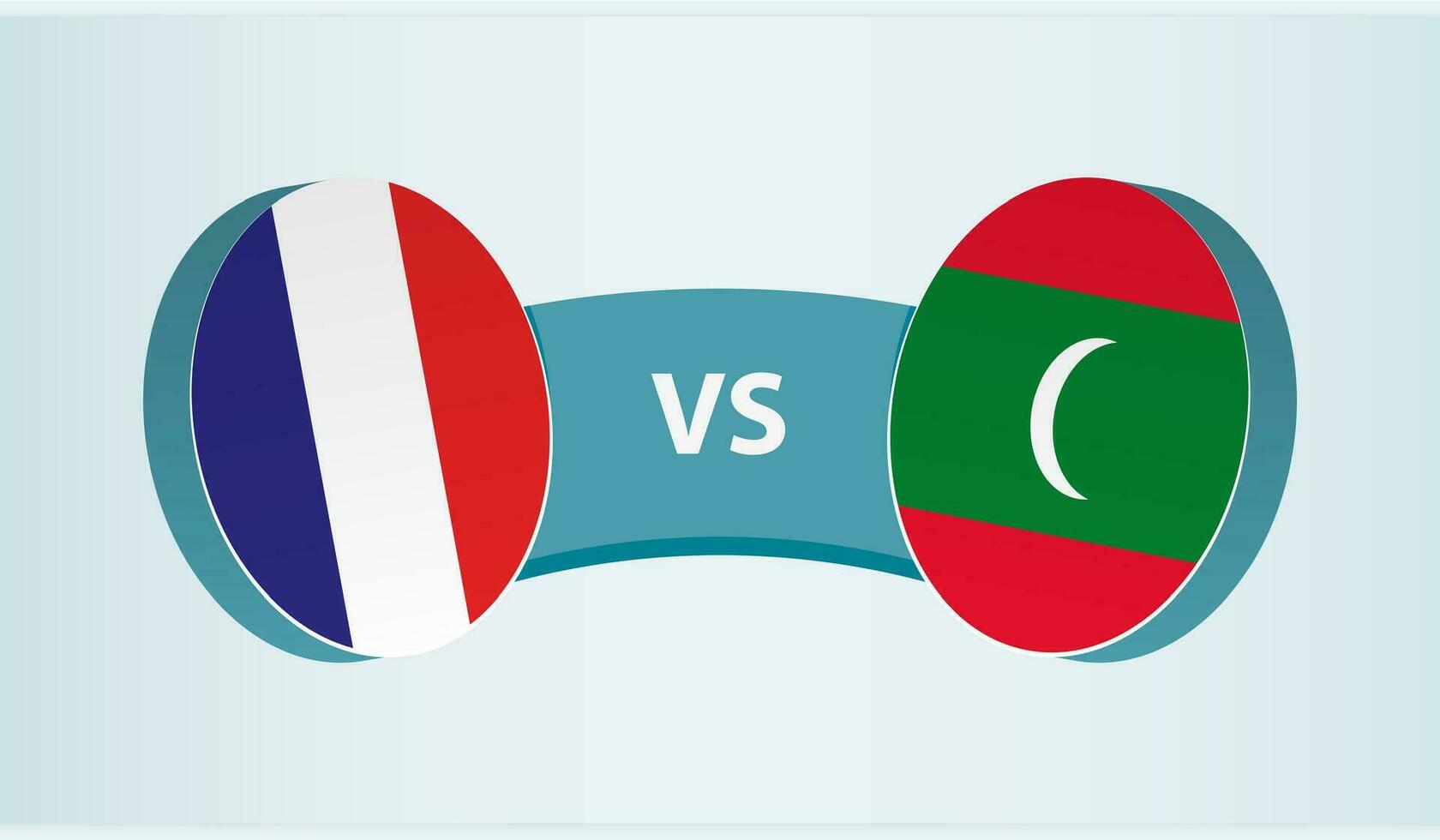 France contre Maldives, équipe des sports compétition concept. vecteur
