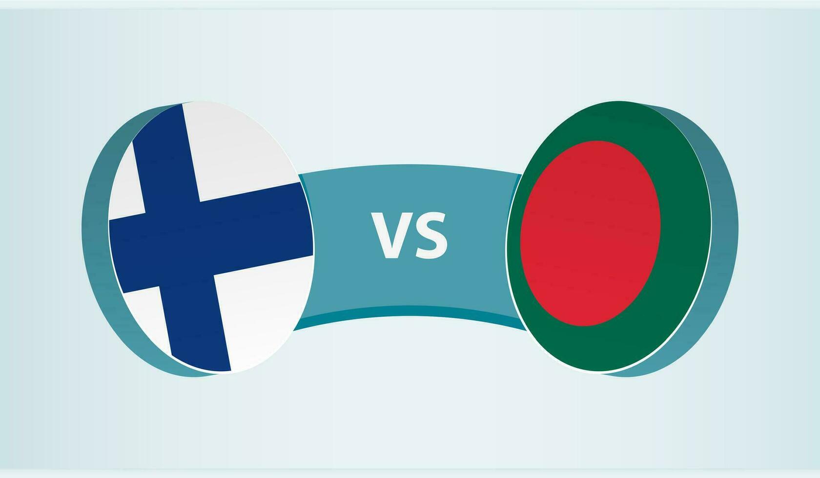 Finlande contre Bangladesh, équipe des sports compétition concept. vecteur