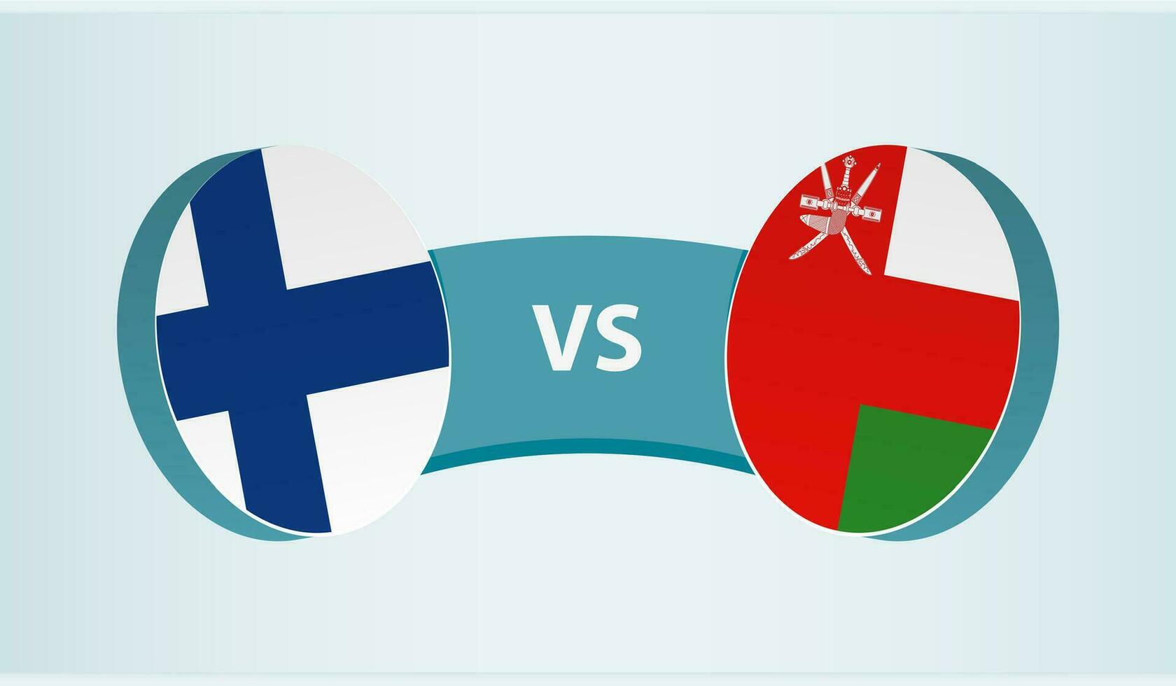 Finlande contre Oman, équipe des sports compétition concept. vecteur