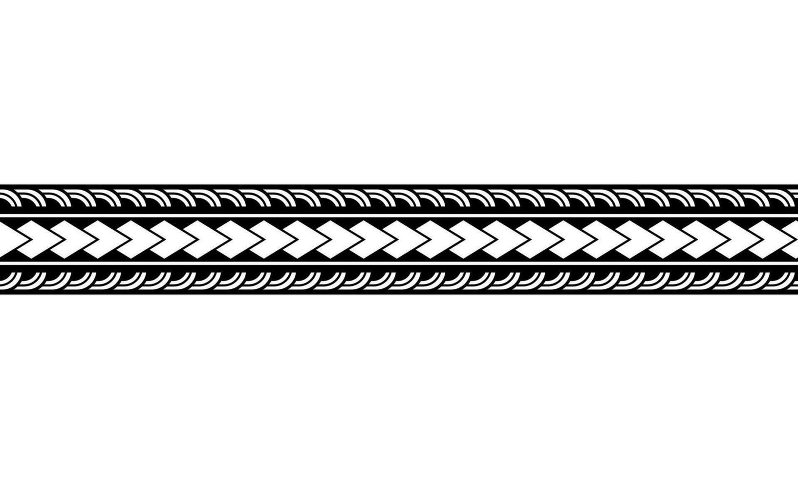 maori polynésien tatouage bracelet. tribal manche sans couture modèle vecteur. samoan frontière tatouage conception avant bras ou pied. vecteur
