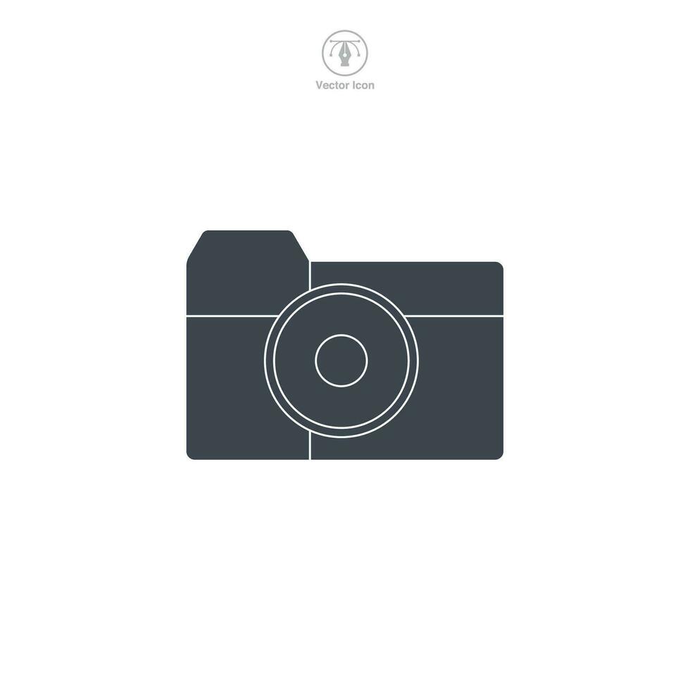 caméra icône symbole vecteur illustration isolé sur blanc Contexte