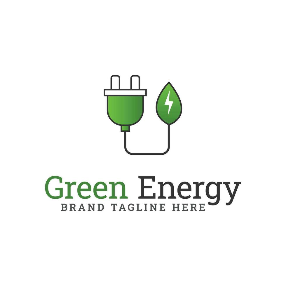 le vert énergie icône logo modèle vecteur