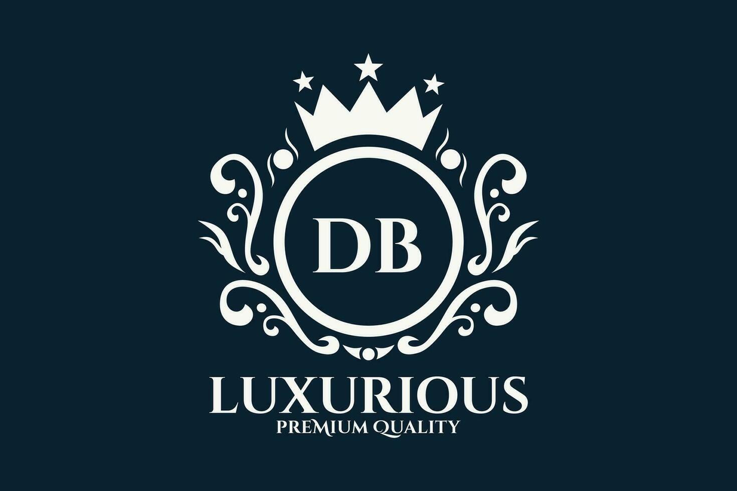 initiale lettre db Royal luxe logo modèle dans vecteur art pour luxueux l'image de marque vecteur illustration.