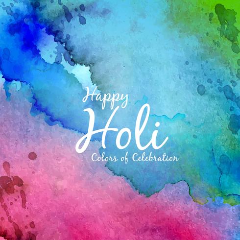 Abstrait Happy Holi beau fond vecteur