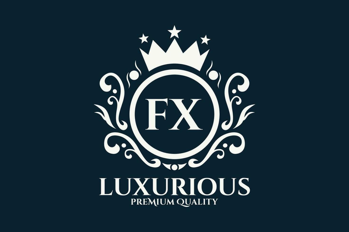 initiale lettre fx Royal luxe logo modèle dans vecteur art pour luxueux l'image de marque vecteur illustration.