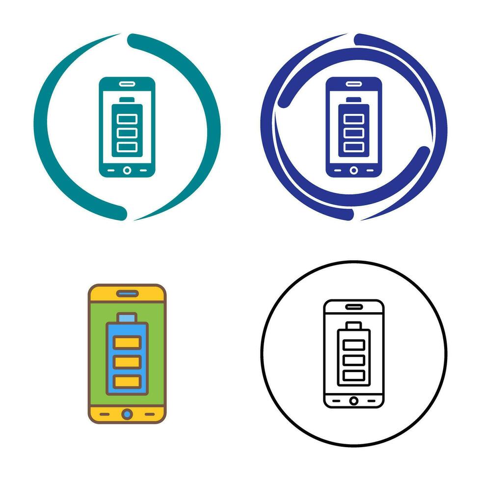 icône de vecteur de batterie mobile