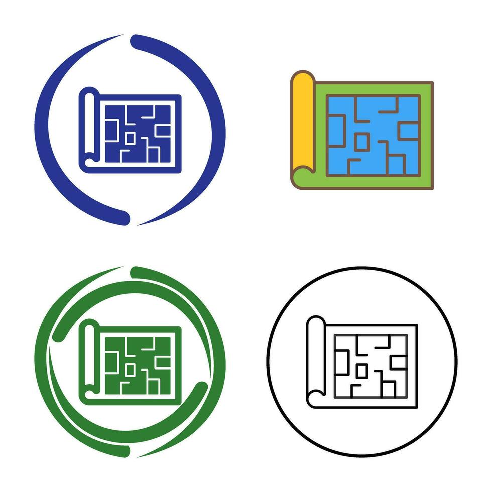 icône de vecteur de plan directeur