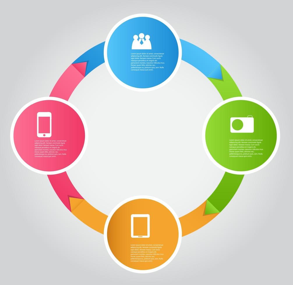 illustration vectorielle de modèle d'entreprise infographique vecteur