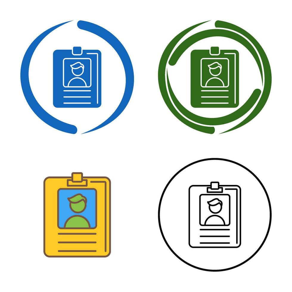 icône de vecteur de carte d'identité