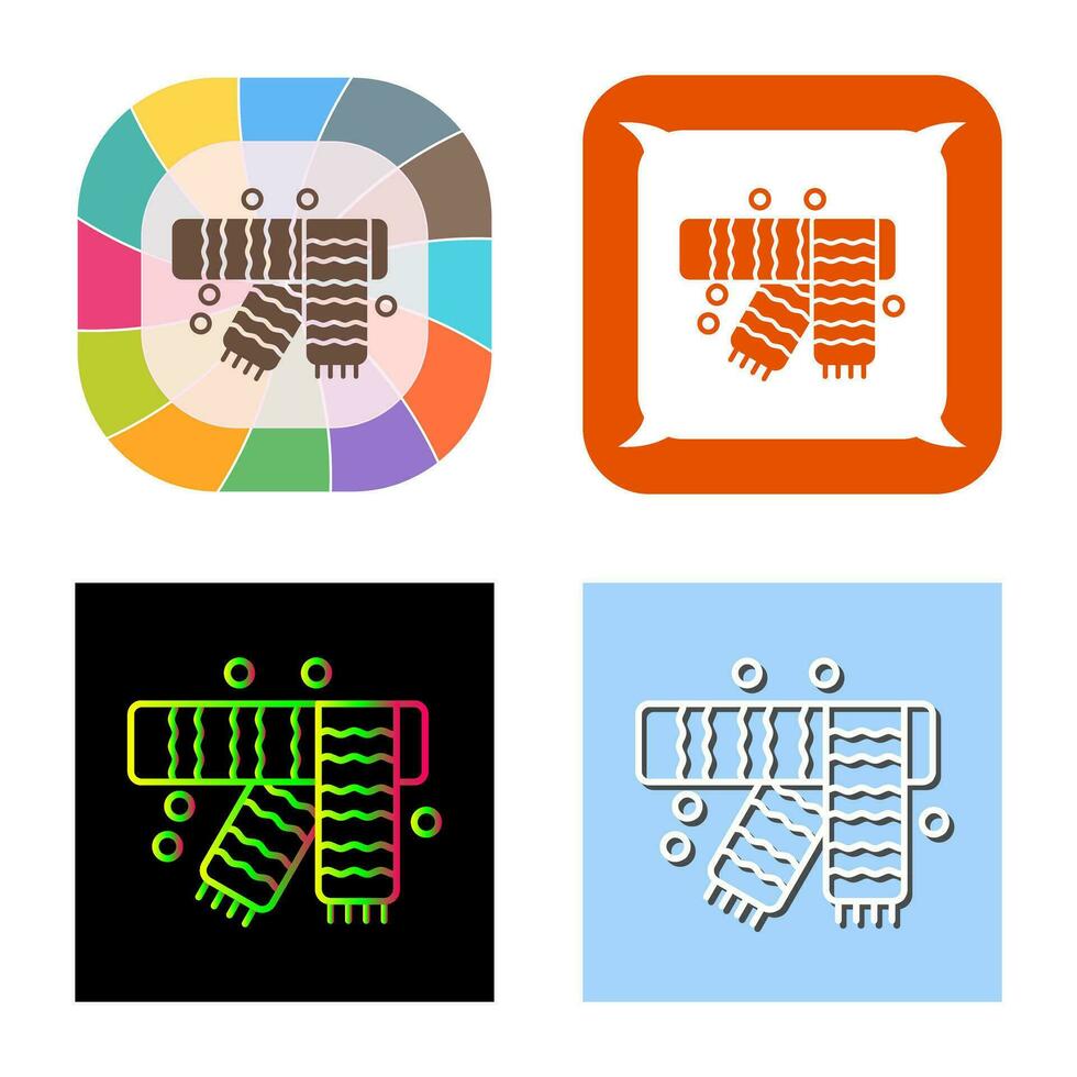 icône de vecteur d'écharpe d'hiver