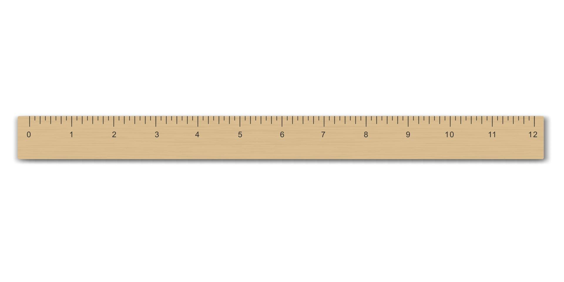 modèle de règle de mesure en bois réaliste pour votre conception vecteur