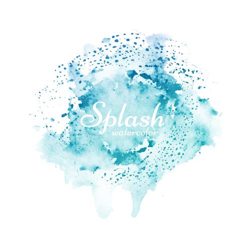 Vecteur de design splash aquarelle coloré élégant