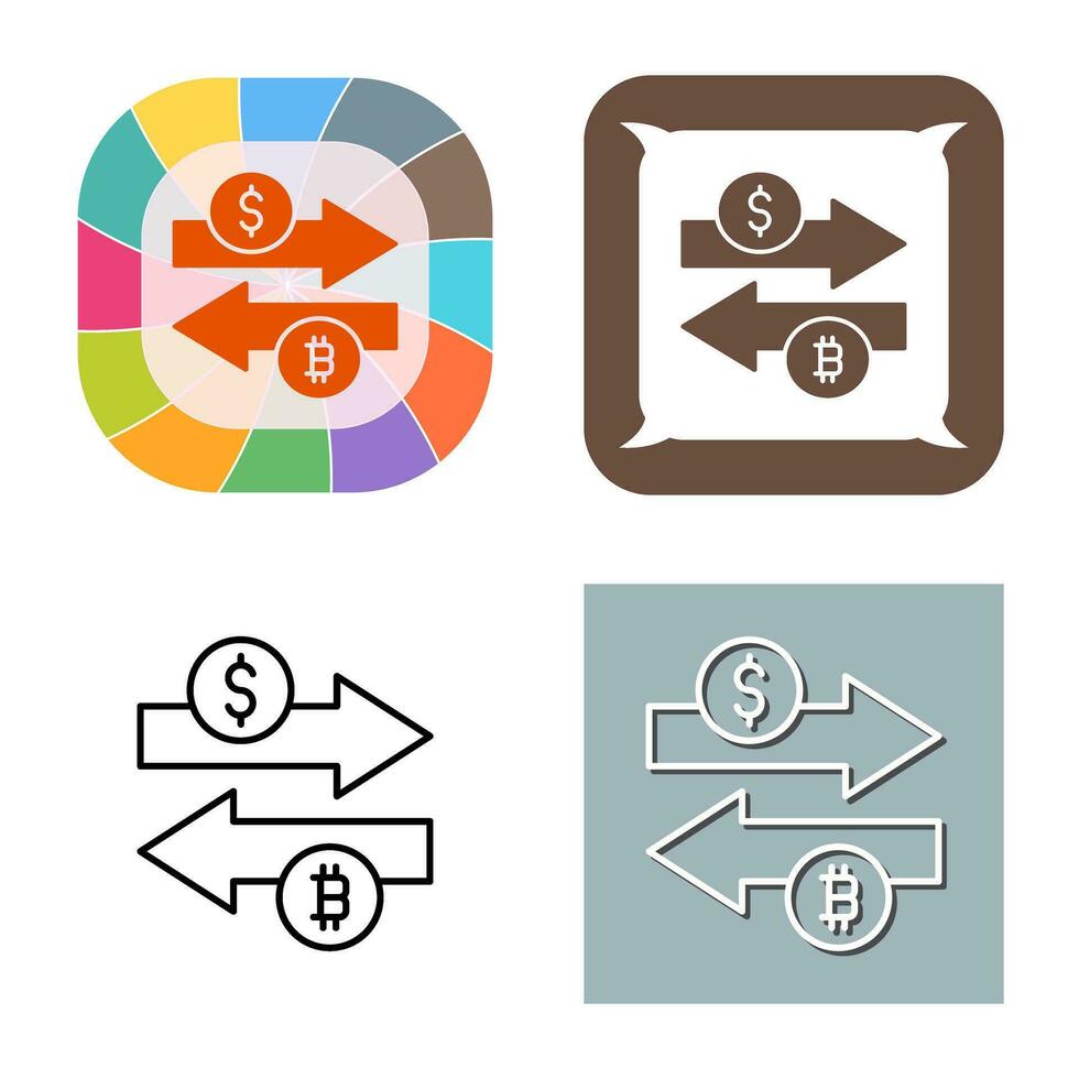 icône de vecteur d'échange d'argent