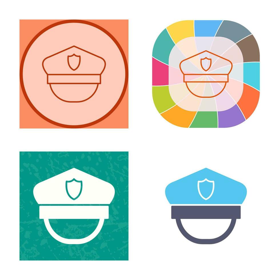 icône de vecteur de chapeau de police