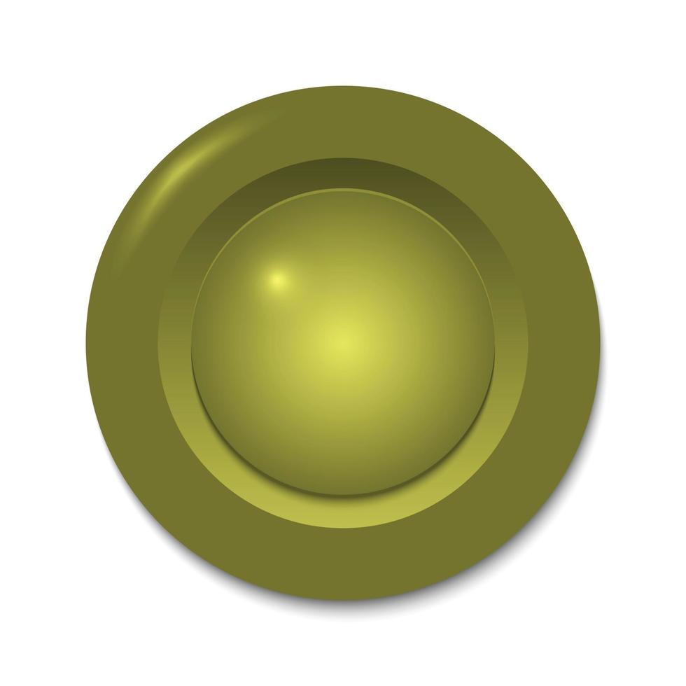 modèle de bouton de cercle d'or pour votre conception vecteur