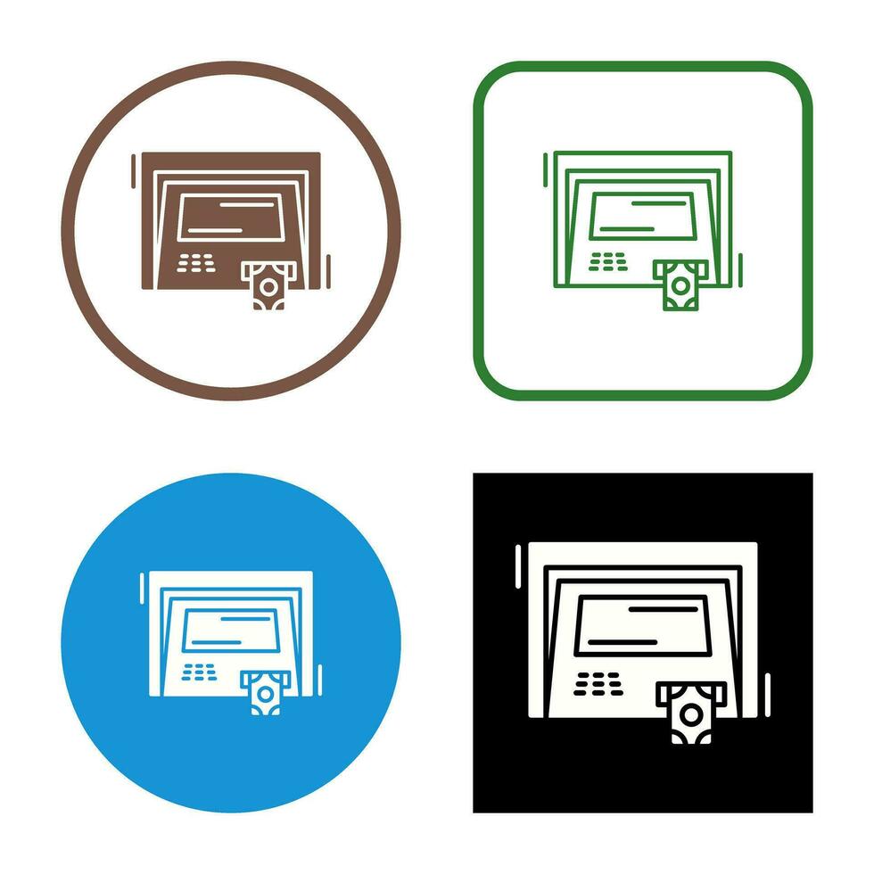 icône de vecteur de guichet automatique