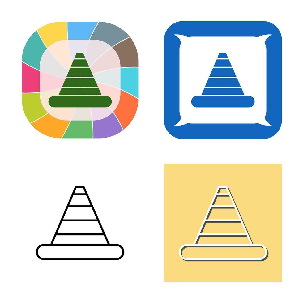 icône de vecteur de cône de signalisation