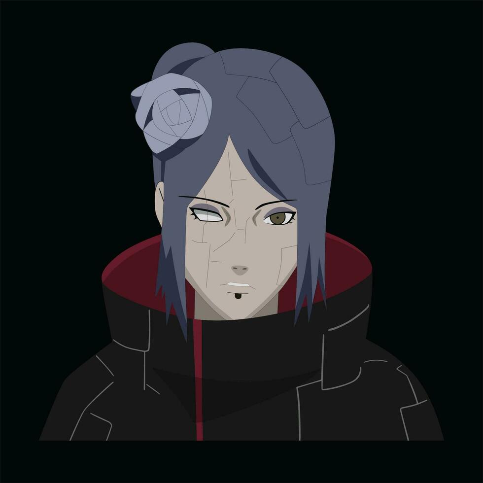 Akatsuki kunoichi konan vecteur