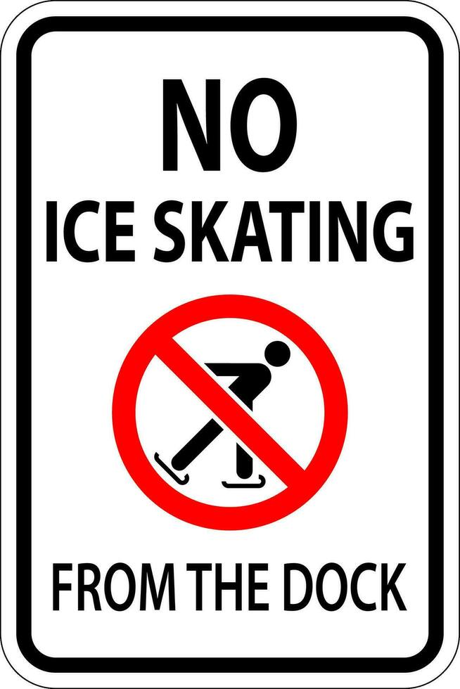 non la glace patinage signe vecteur