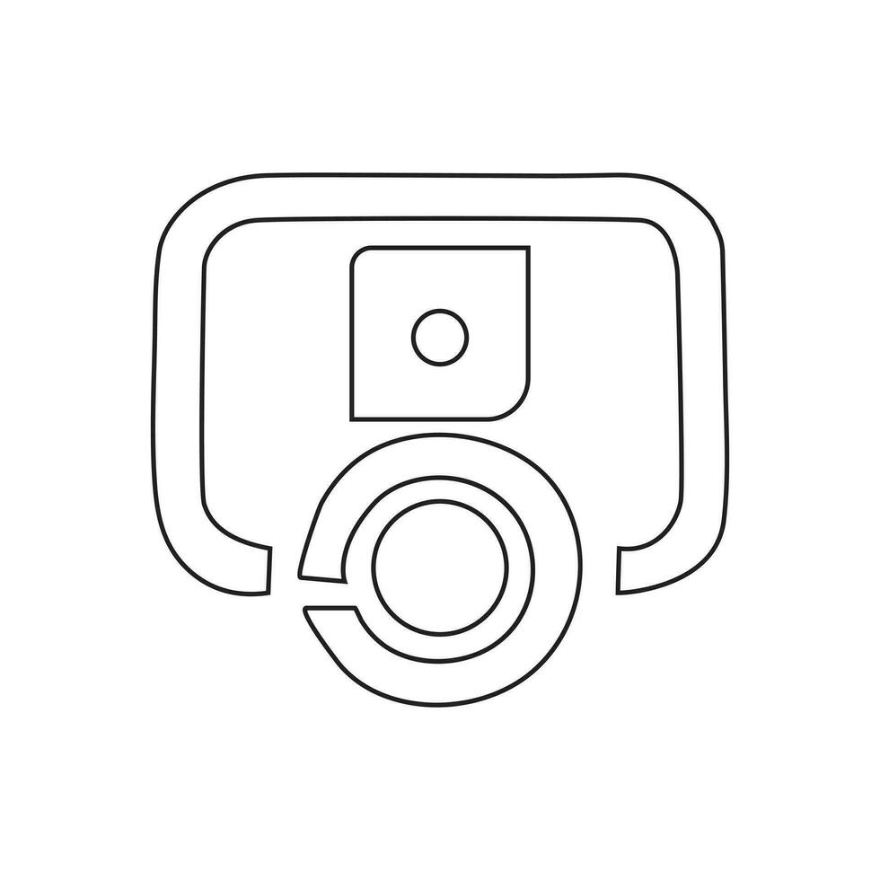 Sécurité caméra. dessin un isolé vecteur contour