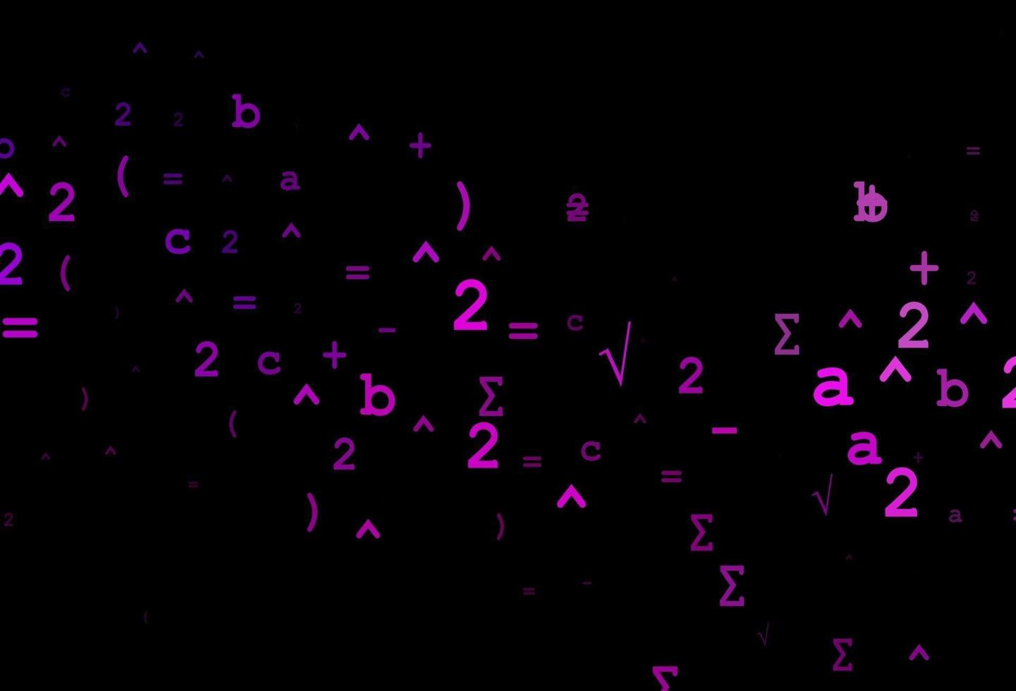 modèle vectoriel violet foncé avec des symboles mathématiques.