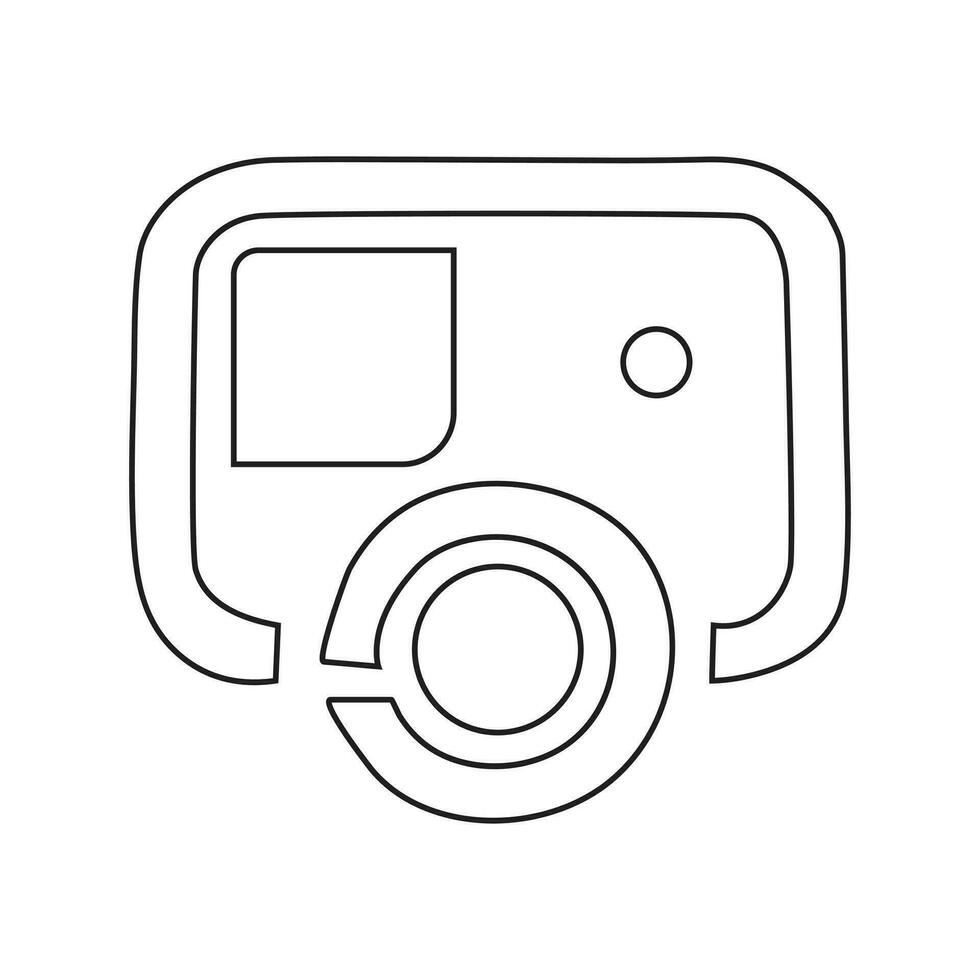 Sécurité caméra. dessin un isolé vecteur contour