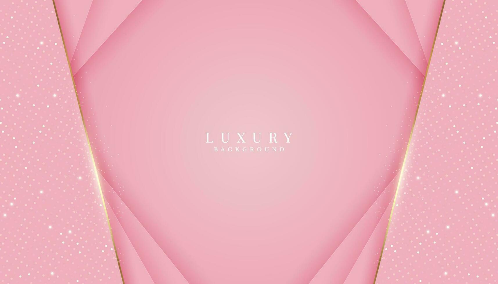 luxueux rose Contexte avec pétillant or et briller. moderne élégant abstrait Contexte vecteur