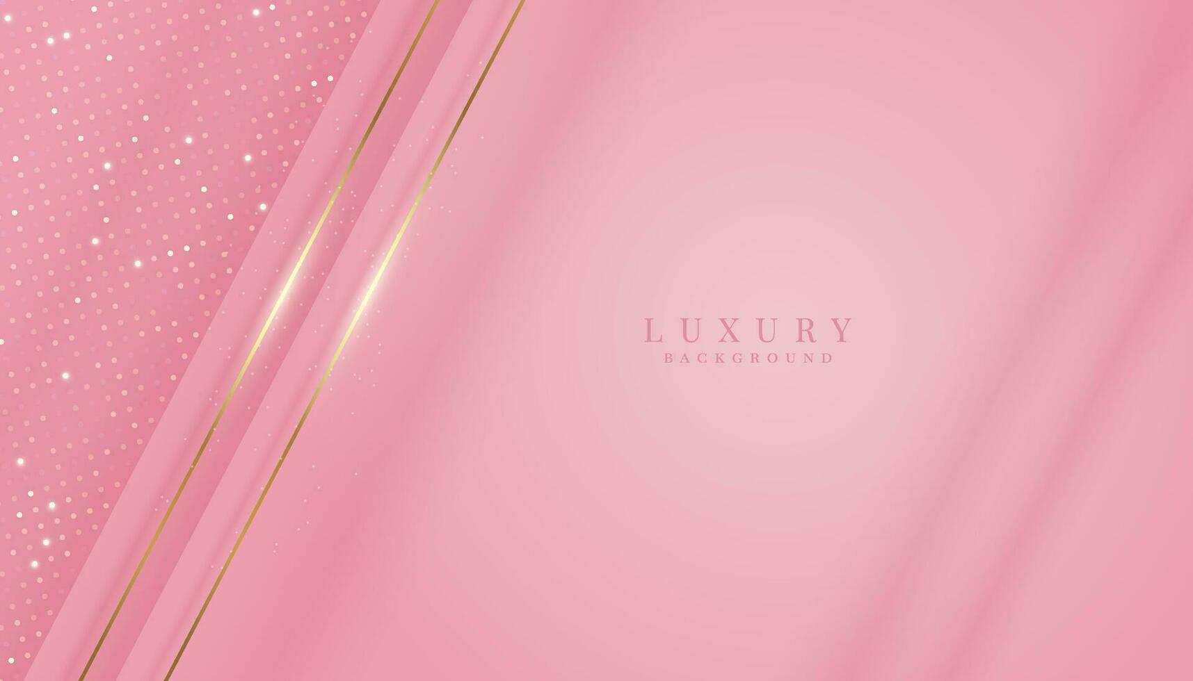 luxueux rose Contexte avec pétillant or et briller. moderne élégant abstrait Contexte vecteur