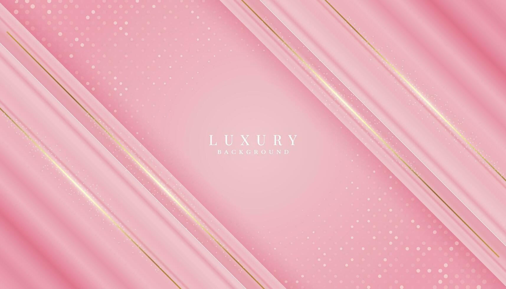 luxueux rose Contexte avec pétillant or et briller. moderne élégant abstrait Contexte vecteur