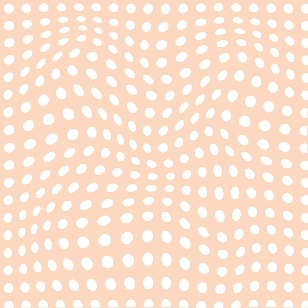 moderne Facile abstrait blanc Couleur polka point fausser modèle sur pêche Couleur Contexte vecteur
