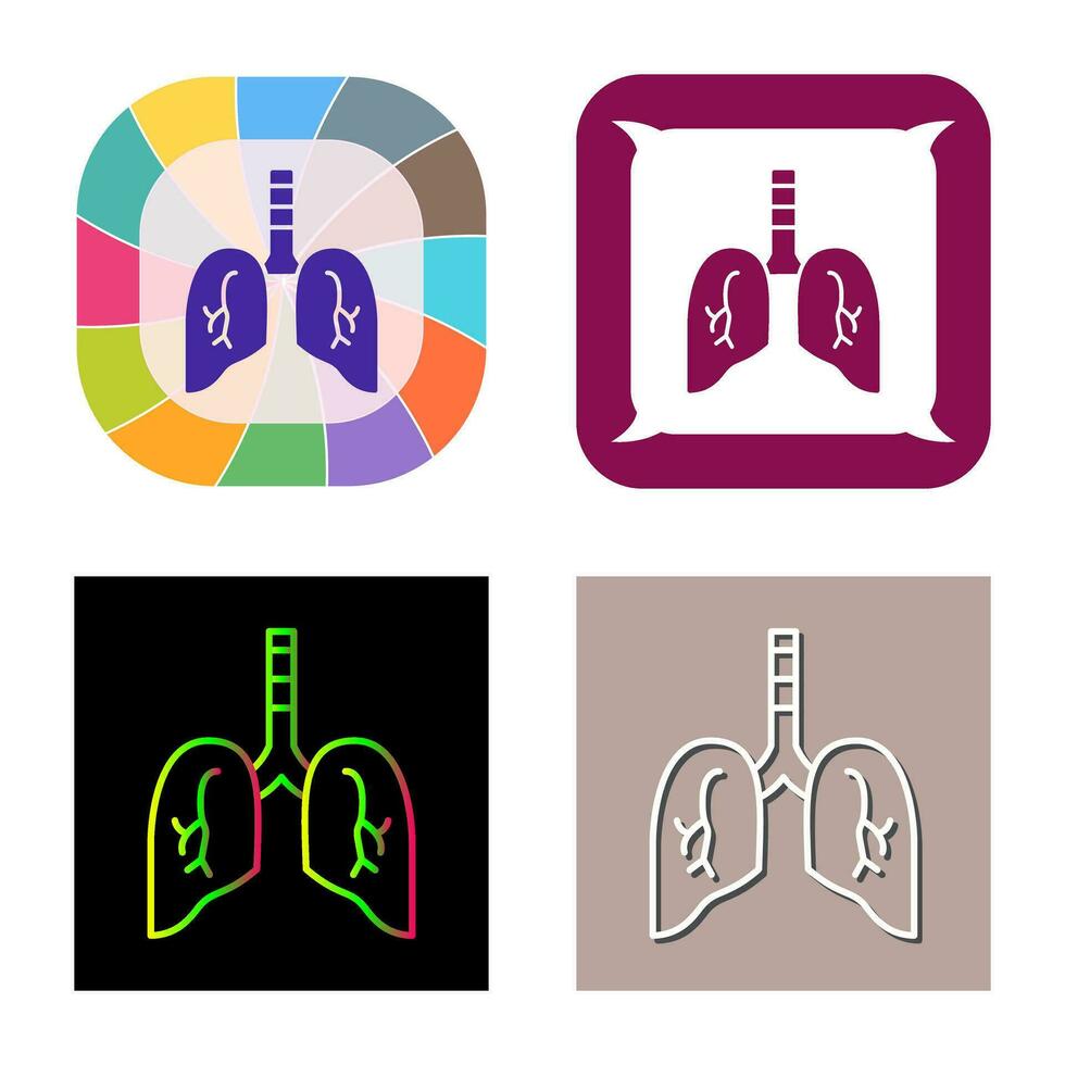 icône de vecteur de poumon