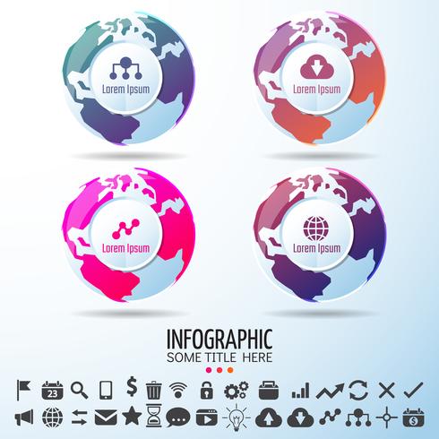 Modèle de conception d&#39;infographie vecteur