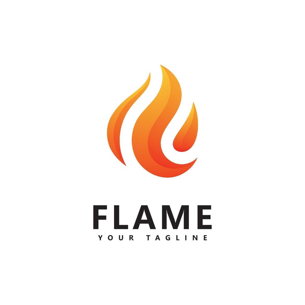 création de logo de flamme de feu abstrait vecteur