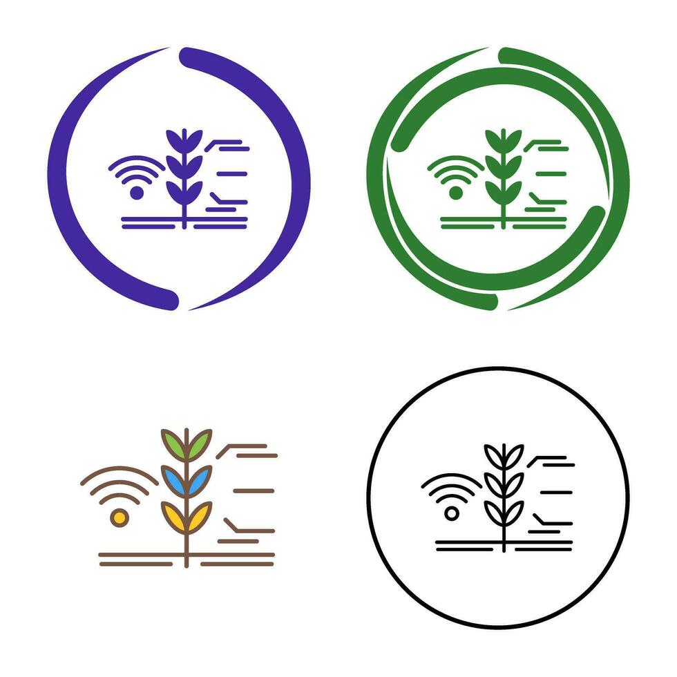 icône de vecteur de ferme intelligente